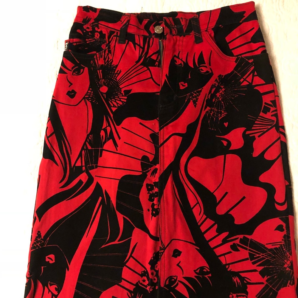 Navi Asian print skirt